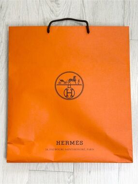 Hermes Large Orange Shopping Bag Luxury Bags Packaging